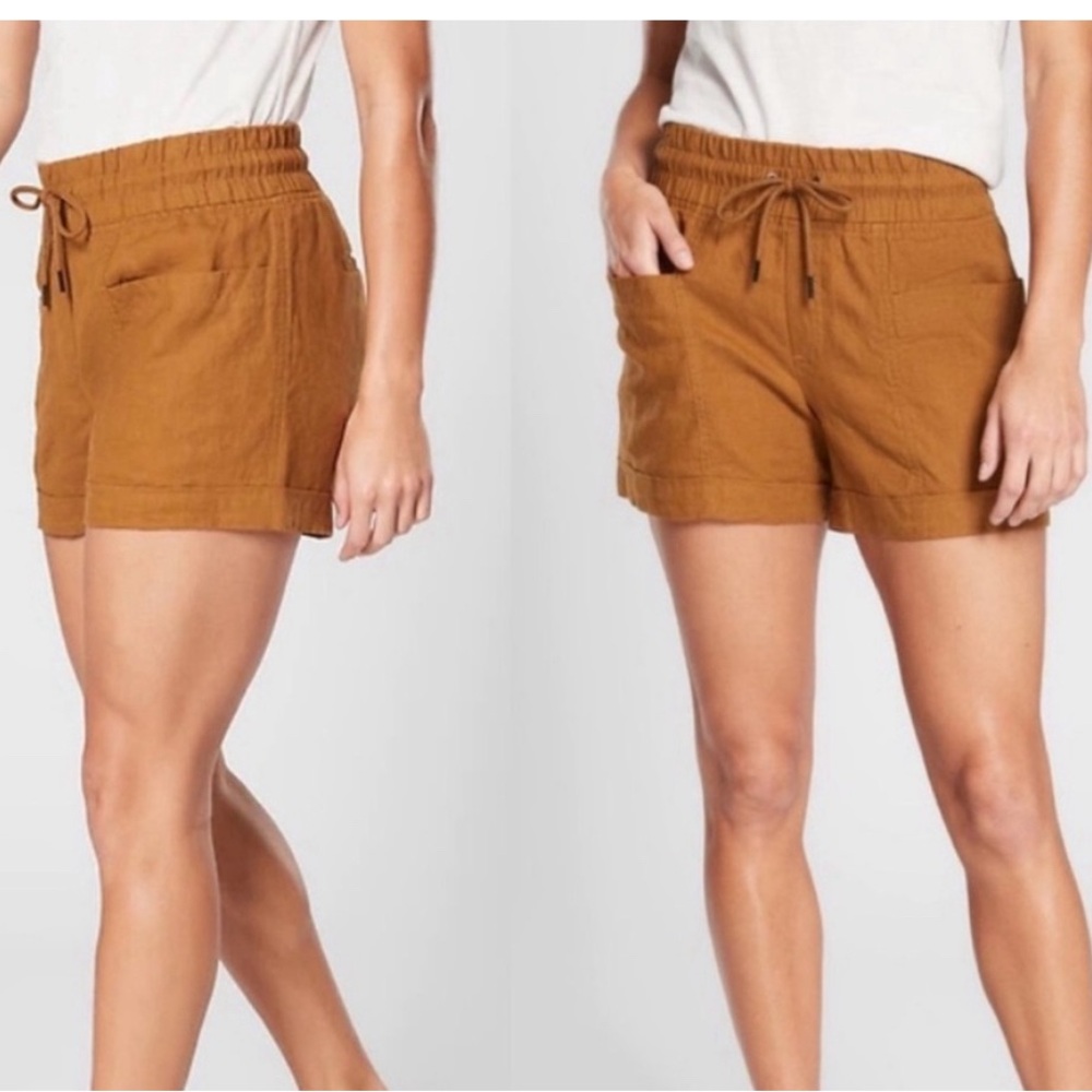 Athleta Cabo Linen 4” Shorts | Size 0